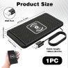 15 W Chargeur de Voiture sans Fil Tapis de Chargement Rapide sans Fil QI pour Voiture Tapis de Charge Rapide antidérapant avec U