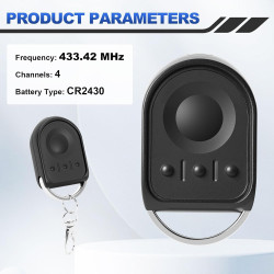 Télécommande de Remplacement pour S0mfy RTS 433,42 MHz – Lot de 2, Compatible avec Portail et Porte de Garage, Même Apparence et