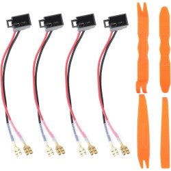 4 Pièces Câbles Adaptateur Faisceau Cosse Connecteurs Fiche pour Haut-parleurs Compatible avec Renault Opel Astra Seat Skoda Vol