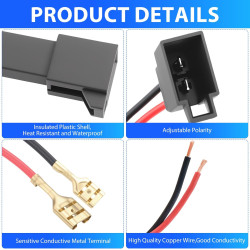 4 Pièces Câbles Adaptateur Faisceau Cosse Connecteurs Fiche pour Haut-parleurs Compatible avec Renault Opel Astra Seat Skoda Vol