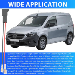4 Pièces Câbles Adaptateur Faisceau Cosse Connecteurs Fiche pour Haut-parleurs Compatible avec Renault Opel Astra Seat Skoda Vol