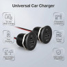 Prise USB Aluminium 12V pour Camping-Car avec Double Port USB-C PD3.0 et USB-A QC3.0 - Charge Rapide pour Bateau, Caravane - Pui