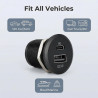 Prise USB Aluminium 12V pour Camping-Car avec Double Port USB-C PD3.0 et USB-A QC3.0 - Charge Rapide pour Bateau, Caravane - Pui