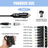 12V 5A Chargeur Allume‑Cigare Universel avec 8 Connecteurs, Prise DC 5,5 x 2,1 mm pour Lecteur DVD, GPS, Routeurs, Haut‑Parleurs