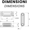 IPEA Loquets Magnetiques de Porte pour Meuble, Portes, Armoires – [ 10 PIÈCES ] – Fermeture Magnétique avec Aimants pour Placard