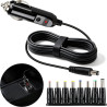 12V 5A Chargeur Allume‑Cigare Universel avec 8 Connecteurs, Prise DC 5,5 x 2,1 mm pour Lecteur DVD, GPS, Routeurs, Haut‑Parleurs