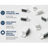 IPEA Loquets Magnetiques de Porte pour Meuble, Portes, Armoires – [ 10 PIÈCES ] – Fermeture Magnétique avec Aimants pour Placard