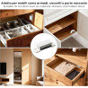 IPEA Loquets Magnetiques de Porte pour Meuble, Portes, Armoires – [ 10 PIÈCES ] – Fermeture Magnétique avec Aimants pour Placard