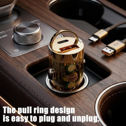 125W Allume Cigare USB C [PD65W & QC60W], Allume Cigare USB C PD65W et QC60W, Chargeur Allume Cigare Double Port USB C et USB A,