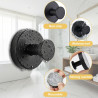 Lot de 4 crochets à ventouse noirs avec porte-serviettes extra solides, réutilisables et amovibles, pour salle de bain, cuisine