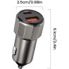 Chargeur de voiture | Double port Power Delivery 30 W Quick Charge 3.0, Chargeur de voiture | Pour téléphones portables, tablett