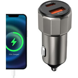 Chargeur de voiture | Double port Power Delivery 30 W Quick Charge 3.0, Chargeur de voiture | Pour téléphones portables, tablett