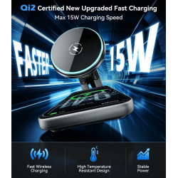 CloudValley 15W Chargeur Support Telephone Voiture pour MagSafe, Compatible avec Les Modèles Mercedes-Benz Classe A/B/C/E/V/G et