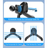 CloudValley Clip de Fixation Universel pour Grille D'AéRation avec Rotule [DiamèTre 17 Mm], Compatible avec la Plupart des Suppo