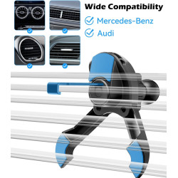 CloudValley Clip de Fixation Universel pour Grille D'AéRation avec Rotule [DiamèTre 17 Mm], Compatible avec la Plupart des Suppo