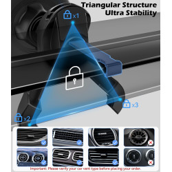 CloudValley Support Telephone Voiture pour MagSafe, Compatible Mercedes-Benz Classe A/B/C/E/V/G Et Audi A1/A2/A3, Doté d'un Aima