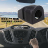 Montage sur panneau avec prise USB - Ports multifonctions pour chargeur de voiture 12 V, avec prise USB 1/2/3 trous | double pan