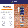 Bostik Mortier Express Gris – Mastic Acrylique Granuleux Prêt à l’Emploi – Aspect Ciment – Réparation de Joints & Fissures – Int