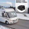 Montage sur panneau avec prise USB - Ports multifonctions pour chargeur de voiture 12 V, avec prise USB 1/2/3 trous | double pan