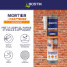 Bostik Mortier Express Gris – Mastic Acrylique Granuleux Prêt à l’Emploi – Aspect Ciment – Réparation de Joints & Fissures – Int