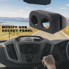 Panneau de prise d'alimentation USB pour voiture - Support de prise Convertible 12 V, Ports USB 1/2/3 Trous | Panneau de chargeu