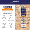 Bostik Mortier Express Ton Pierre – Mastic Acrylique Granuleux Prêt à l’Emploi – Aspect Ciment – Réparation de Joints & Fissures