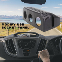 Panneau de prise d'alimentation USB pour voiture - Support de prise Convertible 12 V, Ports USB 1/2/3 Trous | Panneau de chargeu