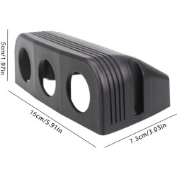 Panneau de prise d'alimentation USB pour voiture - Support de prise Convertible 12 V, Ports USB 1/2/3 Trous | Panneau de chargeu