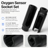2pcs Douille Sonde Lambda 22mm 1/2", Douille Fendue 22 Ouverte pour Oxygen Sensor Lambda Probe Socket Remover, CRV Acier Au Chro