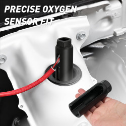 2pcs Douille Sonde Lambda 22mm 1/2", Douille Fendue 22 Ouverte pour Oxygen Sensor Lambda Probe Socket Remover, CRV Acier Au Chro