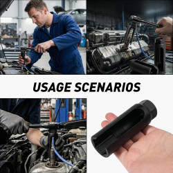 2pcs Douille Sonde Lambda 22mm 1/2", Douille Fendue 22 Ouverte pour Oxygen Sensor Lambda Probe Socket Remover, CRV Acier Au Chro