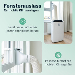 Eurom Window Way Out - Joint de fenêtre pour climatiseurs mobiles - Adaptateur d'accessoires pour votre climatiseur mobile - Éta