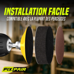 Kit Disques Abrasifs 224 Pièces Ø50 mm – Ponçage Humide et Sec, 11 Grains P80 à P3000, avec 2 Mandrins 6 mm et Interface – Idéal