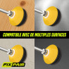 Kit Disques Abrasifs 224 Pièces Ø50 mm – Ponçage Humide et Sec, 11 Grains P80 à P3000, avec 2 Mandrins 6 mm et Interface – Idéal