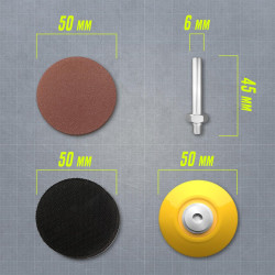 Kit Disques Abrasifs 224 Pièces Ø50 mm – Ponçage Humide et Sec, 11 Grains P80 à P3000, avec 2 Mandrins 6 mm et Interface – Idéal