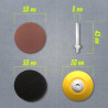 Kit Disques Abrasifs 224 Pièces Ø50 mm – Ponçage Humide et Sec, 11 Grains P80 à P3000, avec 2 Mandrins 6 mm et Interface – Idéal