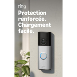 Ring sonnette vidéo Plus sans fil (Battery Video Doorbell Plus) (nouvelle génération) | Retinal 4K | Zoom x6 | Batterie recharge