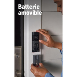 Ring sonnette vidéo Plus sans fil (Battery Video Doorbell Plus) (nouvelle génération) | Retinal 4K | Zoom x6 | Batterie recharge