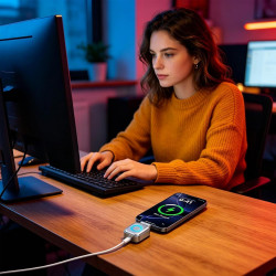 Chargeur Intelligent À Arrêt Automatique | Adaptateur De Charge Intelligent De 140 W,séparateur Entièrement Chargé, Fournissant 