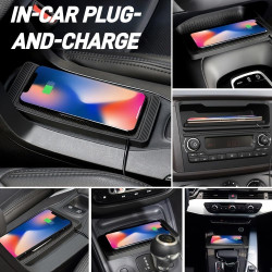 Chargeur Induction Voiture pour Opel Mokka Hybrid（48V） 2024 2025 2026,15W Tapis de Chargement Rapide sans Fil QI pour Voiture,An