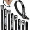 Serre Cable Serflex Noir Réutilisable,100Pièces 200mmx4,8mm Collier de Serrage, Attache Câble Durable Résistant au UV, Zip Ties 