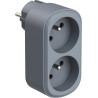 Electraline 531196 Adaptateur Fiche Multiprise Biplite Prima 2 Prises françaises 16A, Adaptateur Murale, Blanc