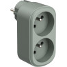 Electraline 531196 Adaptateur Fiche Multiprise Biplite Prima 2 Prises françaises 16A, Adaptateur Murale, Blanc