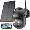 YESYAMO 2K Camera Surveillance WiFi Exterieure sans Fil Batterie-Panneau Solaire Amovible, 360° PTZ, Camera Exterieur Solaire(2.