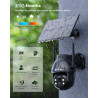 YESYAMO 2K Camera Surveillance WiFi Exterieure sans Fil Batterie-Panneau Solaire Amovible, 360° PTZ, Camera Exterieur Solaire(2.