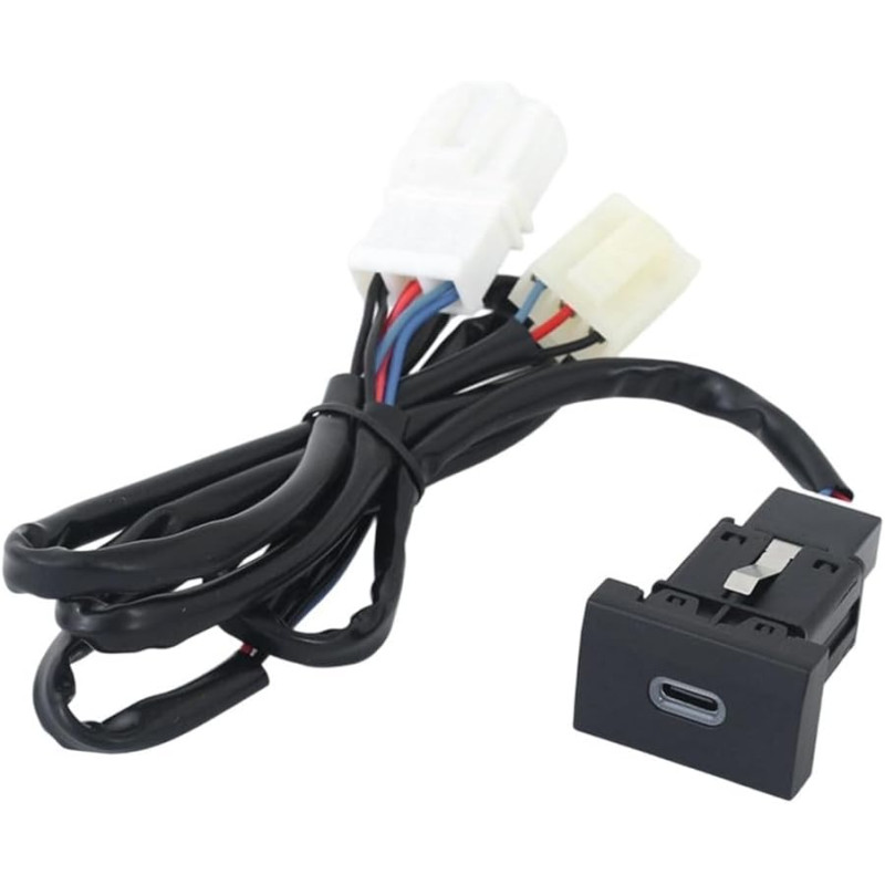Chargeur de voiture USB QC3.0 - Prise de charge rapide pour Polo 2011 2012 2013 - Alimentation 12 V avec voyant rouge - Noir (PD