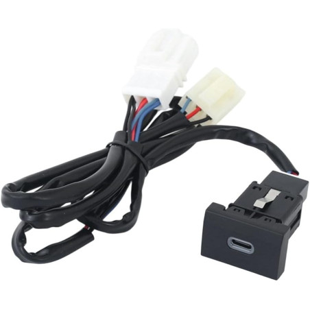 Chargeur de voiture USB QC3.0 - Prise de charge rapide pour Polo 2011 2012 2013 - Alimentation 12 V avec voyant rouge - Noir (PD