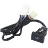 Chargeur de voiture USB QC3.0 - Prise de charge rapide pour Polo 2011 2012 2013 - Alimentation 12 V avec voyant rouge - Noir (PD