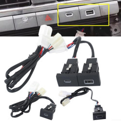 Chargeur de voiture USB QC3.0 - Prise de charge rapide pour Polo 2011 2012 2013 - Alimentation 12 V avec voyant rouge - Noir (PD