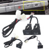 Chargeur de voiture USB QC3.0 - Prise de charge rapide pour Polo 2011 2012 2013 - Alimentation 12 V avec voyant rouge - Noir (PD